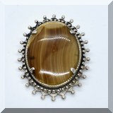 J091. Bolero silvertone slide with stone. - $16 